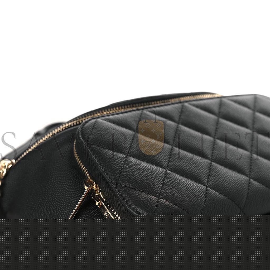 Ch*el caviar quilted business affinity waist belt bag black (19*15*8cm)